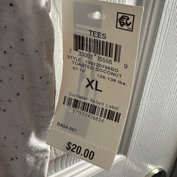 Epic Threads Tee with Left Pocket - Toasted Coconut - Picture 5 of 7